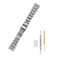 Semdu Men Vintage 316L Solid Stainless steel 18mm 19mm 20mm Oyster Watch Band Strap Bracelet,Flat en