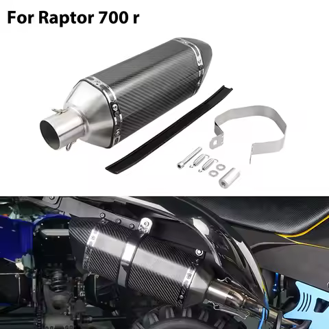 For Raptor700 ATV Exhaust Pipe Muffler Slip-On For Yamaha Raptor 700 700R Raptor 2015-2023 2017 2019