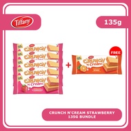 [BUY 5 GET FREE Orange] Tiffany Crunch N' Cream Strawberry Wafer 135g Bundle | UAE Imported | Halal