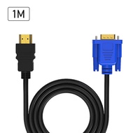 CONVERTER HDMI TO VGA 3m - KABEL HDMI TO VGA - HDMI male to VGA male - 3M Hitam