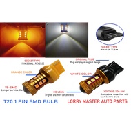 12V-24V T20 1PIN LED SMD BULB ORANGE , WHITE , SIGNAL ,TAIL LIGHT LORRY TRUCK AKSESORI