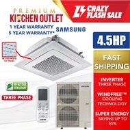 【OWN TRUCK DELIVERY】Samsung 4.5HP WindFree™ Inverter 4-Way Cassette Air Conditioner AC120TN4DKC/EA &amp; AC120TXADNC/EA | Klang Valley Only | Three Phase | Motion Detect Sensor (MDS)