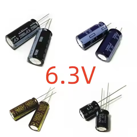 6.3V DIP High Frequency Aluminum Electrolytic Capacitor 22uF 47uF 100uF 220uF 330uF 470uF 560uF 680u