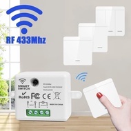 433Mhz RF wireless switch, remote control switch, smart switch relay for lights, lights