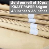 EIGER Paperlink KRAFT PAPER #80 60gsm Size: 48 inches x 36 inches (SOLD PER ROLL OF 10 Sheets)