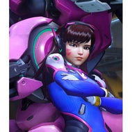 Suncos Overwatch D.VA dva Song Hana Chestnut Face-closing cosplay Wig Ready Stock