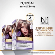 L'Oreal Paris Excellence Ash Supreme #9.11 Silver Ash Hair Color Twinpack (Cat Rambut L'Oreal)