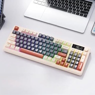 M96 Wireless Bluetooth Dual Mode Mechanical Feel Keyboard PBT Ball Cap with Display Knob Gaming Keyb