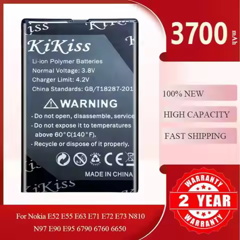 3700Mah Kikiss Battery BP-4L For Nokia E52 E55 E63 E71 E72 E73 N810 N97 E90 E95 6790 6760 6650
