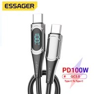 Essager 66W Type C cable 100W/5A type c to type c cable PD super fast charge for Samsung usb c to ty