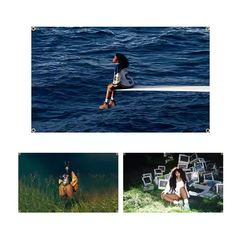 90X150CM SOS Lana SZA Ctrl Snooze Soul Music Art Flag Tapestry Wall Hanging Bed Room Bar Modern Bann