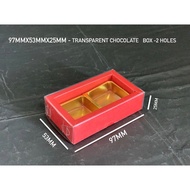 transparent chocolate box 2 holes/kotak chocolate/kotak coklat 2 lubang/kotak gula-gula