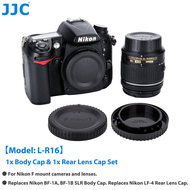 JJC L-R16 F Mount Body Cap Cover and Rear Lens Cap Kit for Nikon D3500 D3400 D3300 D3200 D5200 D5300