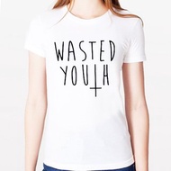 WASTED YOUTH #2女生短袖T恤-2色 文字 鬍子 鬍鬚 復古 眼鏡 文青 藝術 設計 時髦