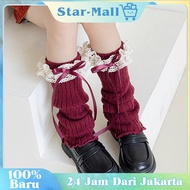 2Pcs Girls Lace Bows Leg Warmers Long Leg Warmers Kids