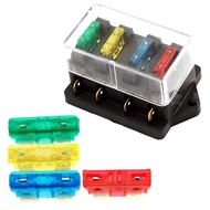 4 Way Fuse Box DC 12V 24V Max DC 30V Car Truck Auto Blade Fuse Box Holder 4 Way Circuit Standard Bla