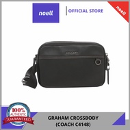 100% Original Ready Stock Coach Graham Crossbody C4148 Black Men Sling Bag Beg Lelaki Kulit