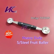 (HC) Double Head Fruit Baller Scoop Stainless Steel Melon Baller / Scooper ice cream scoop baller