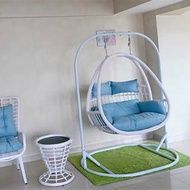 ST/🎽Thick Rattan Hanging Basket Rattan Chair Home Space Glider Outdoor Balcony Princess Swing Cradle Chair Floor Single