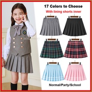 Fashion Short Tennis Skirt for Kids Girls 7 8 9 10 11 12 Years Old Pleated JK Skirt for Girls Teens 