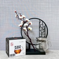 【易泡壺-小 450CC】耐熱玻璃壺 I 304不鏽鋼 I 可拆 I 細密濾網