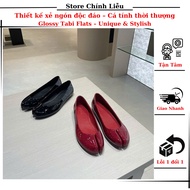 Tabi Toe Patent Leather Flat Shoes – Personality & Modern | Glossy Tabi Flats - Chinh Lieu Store