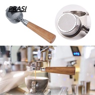 PRASI 51mm Portafilter Home Wood Handle Replacement Parts For Delonghi Espresso 3 Ears for Delonghi 