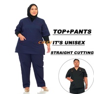 <ARZ>4XL-7XL Plus Size Medical Scrub Suit Baju Scrub 4XL 5XL 6XL 7XL XS>Aru55t<