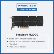 Synology M2D20 M.2 Adapter Card for SA3600 SA3400 RS820RP+ RS820+ DS2419+II DS1821+ RS2818RP+ RS1221