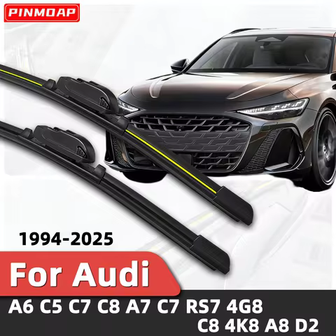 PINMOAP 2PCS Front Windshield Wiper For Audi A6 C5 4B S6 RS6 C7 C8 A7 C7 RS7 4G8 C8 4K8 A8 D2 1994-2