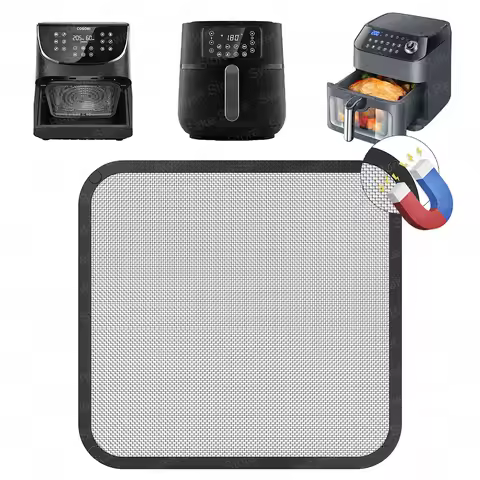 22x21x0.5cm AirFryer Magnetic Silicone Splash Guard for Cosori 5.5/6.2L, Philips Airfryer 3000/5000 