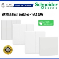 Schneider Electric Vivace E 16AX 250V White Wall Switch 1 Gang 2 Gang 3 Gang 4 Gang 1 Way 2 Way