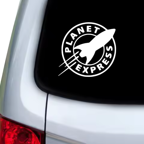 Cartoon Futurama Decals Water Bottle Laptop Car Window Vinyl Sticker Decor Planet Express Vinyl Deca