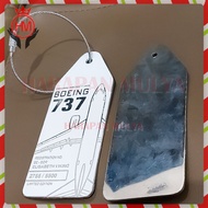GANTUNGAN Boeing 737 White Airplane Keychain Airplane AccessoriesKeychain - harapan Mulya