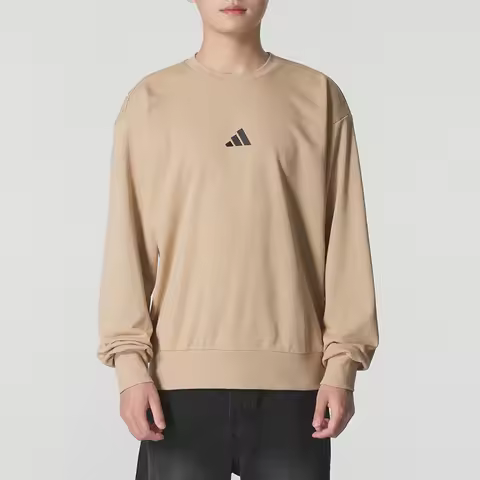 Adidas Sweatshirt Men's Sports Casual Wear Fashionable Fitness Training Comfortable Breathable Round