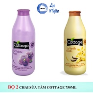 Bộ 2 Chai Sữa Tắm Cottage 750ml Nhập Khẩu Pháp - Mẫu mới