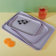 Wheat Straw Rectangular Tray High Aesthetic Home Dining Plastic Tray for Food Fruit Snack Serving, K