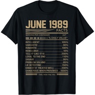June 1989-29 Years Facts Daily Value Gift T-Shirt