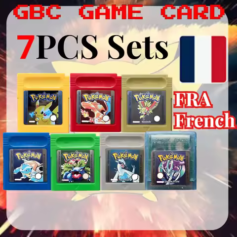 GBC Game Card Pokemon Cartridge Multi-Color USA/FRA Version 16 Bit Video Game Console Card English f