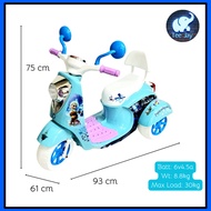 3 Wheel Electric Scooter for Kid Vintage Style Motorcycle for Kids With Music & Light Remote Option