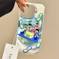 Doraemon/Japanese Anime Doraemon Laser Vortex iPhone16/15/14 Phone Case/ckue