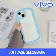 Softcase Silikon Casing Gelombang Bening Motif GL1 For VIVO Y91 Y91C Y20 Y22 Y30 Y50 V15 V17 V19 V20