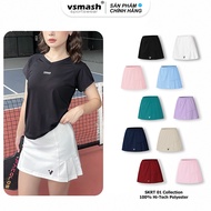 Vsmash Sportwear Badminton Skirt “SKRT 01” – Short A-Line Sports Skirt, 2-Layer Lining, Premium 4-Wa