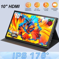 Portable Mini 10 inch  Raspberry Pi Display 1024x600 IPS Capacitive Touchscreen HDMI Monitor  for La