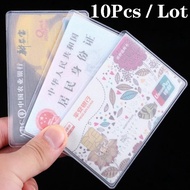10pcs PVC Transparent Card Protector Sleeves ID Card Holder Wallets Purse Business Credit Card Protector Cover Bags Matte
