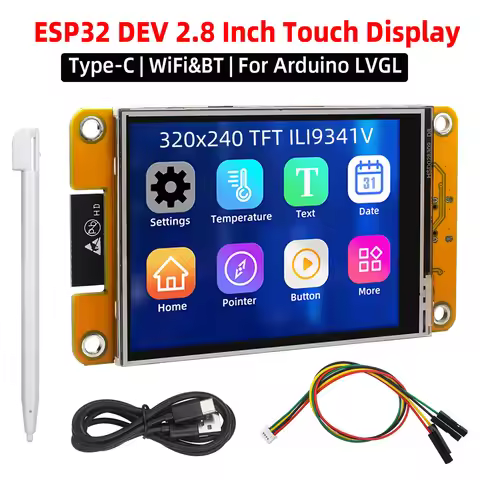 ESP32 Development Board for Arduino LVGL 2.8 Inch TFT Touch Screen XPT2046 240*320 LCD Display Type-