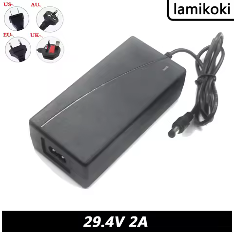 1PCS 29.4V 2A 7 Series 18650 Lithium Battery Charger 29V 2A Charger 24 V Standard Battery Pack Charg