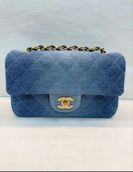 Chanel mini cf 20 mini 20cm denim 牛仔 Flap bag