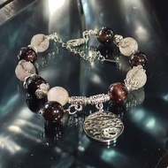 DIY Bracelet Natural Auralite 23 and Garnet 极光23红石榴搭配手串