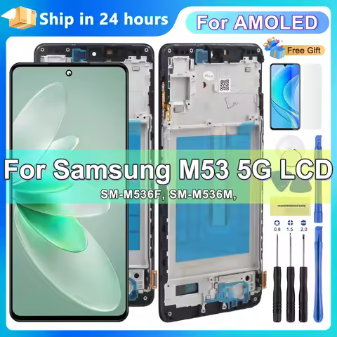 6.7" AMOLED For Samsung Galaxy M53 5G Replacement, Display For Samsung M536 M536B M536B/DS LCD Touch